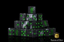 Day of The Dead Green Coffin 16mm Würfel 25 ...