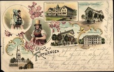Litho Furtwangen im Schwarzwald, Uhrmacherschule, Kriegerdenkmal,... - 10256627