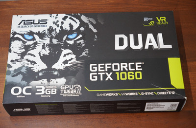 ASUS GeForce GTX 1060 3GB OC Edition - White DUAL-GTX1060-O3G GPU Graphics Card