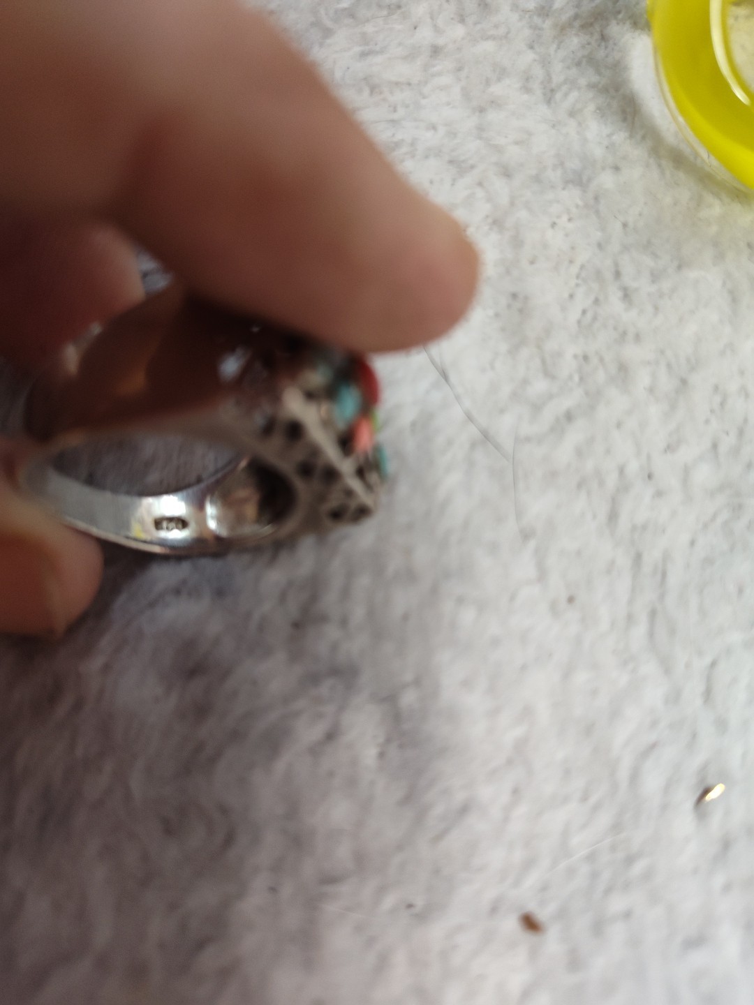 Multi-stone Sterling Silver Ring with Various sm.… - image 9