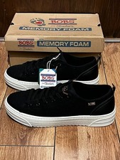 brand new in the box black canvas lace up shoes  size 8/41 from bob by skechers