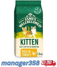 1.5kg Kitten Dry Cat Food Complete and Balanced Rich in Turkey Brand new best 15.88 per kilo