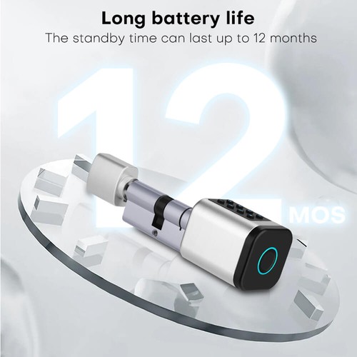 Tuya Smart Door Lock Cylinder Fingerprint Password Card APP Unlock+Keys 60~90mm. - Bild 14 von 18