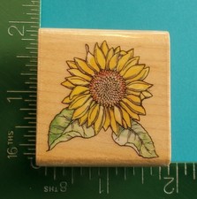Rubber Stampede SMALL SUNFLOWER Rubber Stamp A2186C Flower Summer Garden