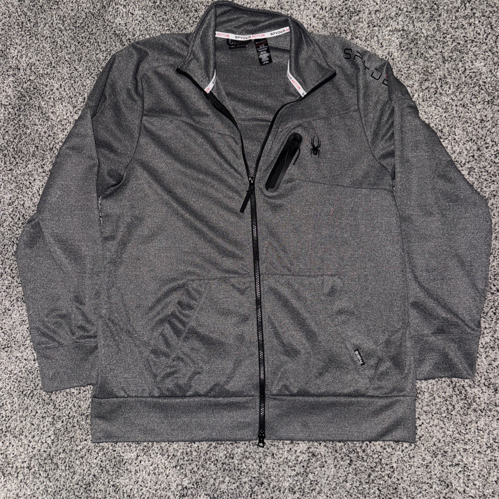 Spyder Gray Active Full Zip ProWEB Sweatshirt/lig… - image 1