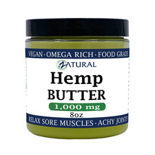 Zatural Hemp Butter 1,000mg Handcrafted Vegan, Soothing, Moisturizing, Food Grad