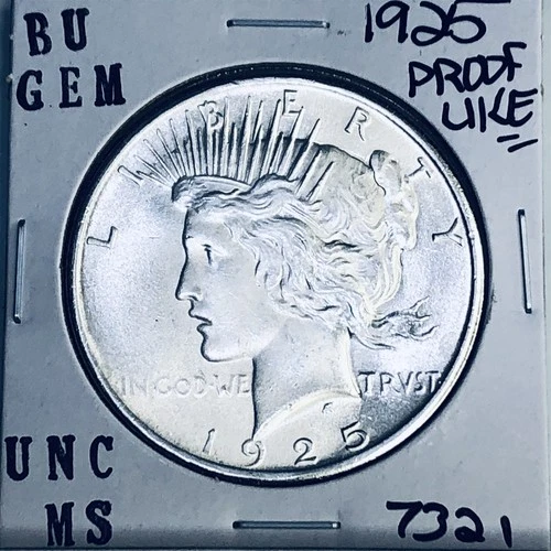 1925 P BU GEM PEACE SILVER DOLLAR UNC MS+++ U.S. MINT RARE COIN 7321
