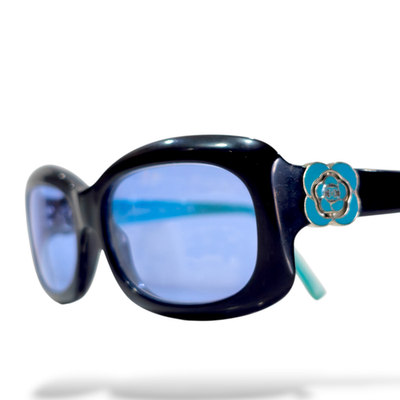 Vintage Chanel rectangular Sunglasses Y2K CC Logo narrow slim