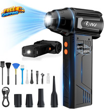 Compressed Air Duster 180000RPM SuperPower Cordless Electric Air Duster with LED