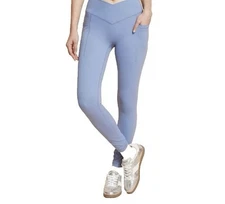 Blogilates Womens Crisscross High Rise Leggings Steel Blue Size XS New