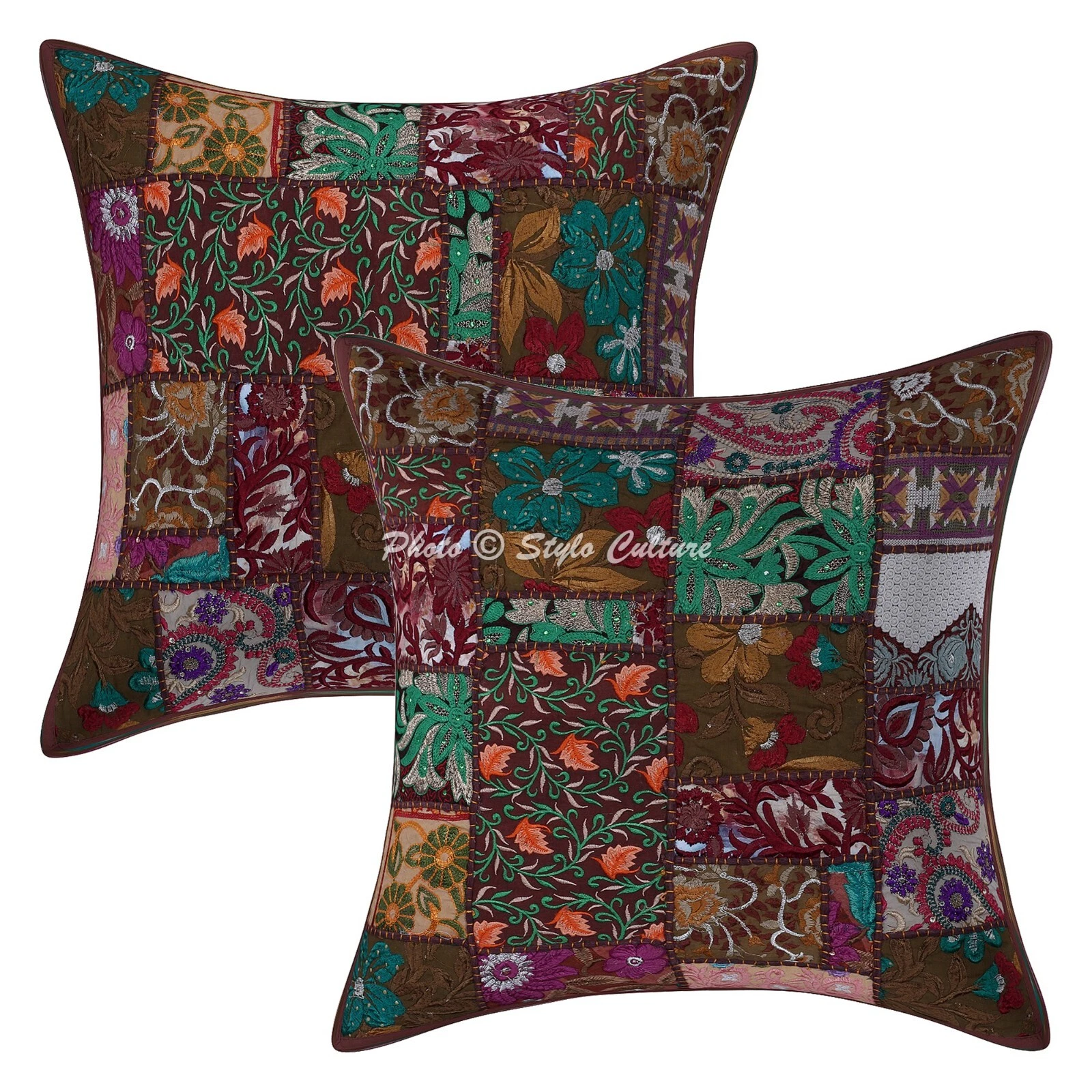 Decorative Home Decor 20 x 20 in Boho Cushion Cover Vintage Sofa Pillow Case