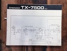 Pioneer TX-7500 Tuner Large Fold Out Schematic Sheet *Original*
