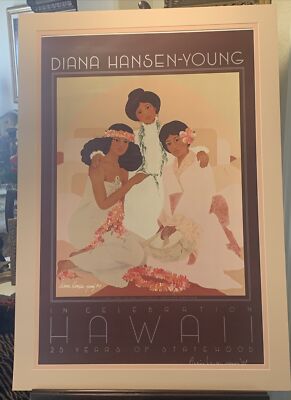 ハワイ　アート　絵画　アンティーク　Diana Hansen young Diana Hansen-Young Giclee Painting 