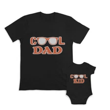 Dad and Baby Matching Outfits Clothes Keep Calm My Fathers Day Cool Dad Shades