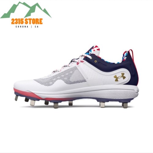 Botines de softbol Under Armour Glyde MT Freedom EE. UU. multicolor para mujer talla 7,5 - Imagen 4 de 9