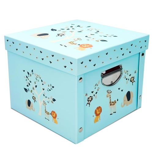  Baby Keepsake Box, Baby Memory Box Large Blue Keepsake Gifts Box