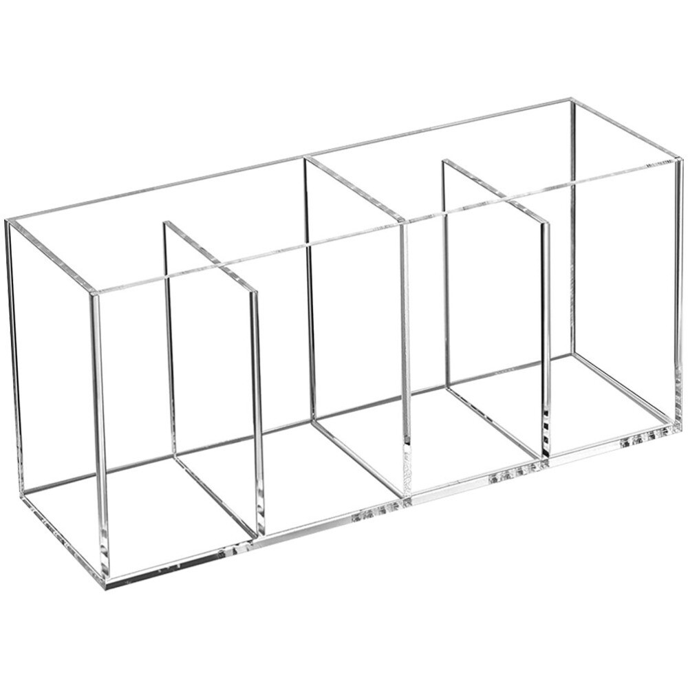 2 Count Transparent Four Grid Pen Holder Tabletop Accessories eBay