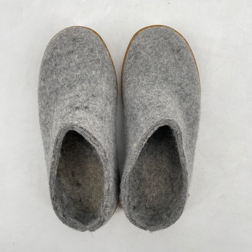 Glerups Wool Slipper Womens size EU 38/ US 7 Gray Slip On Rubber Sole Mules - Picture 7 of 8
