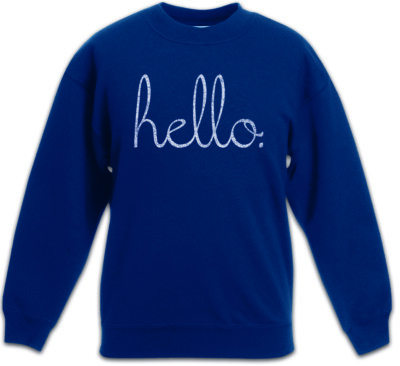 Hello II Kinder Pullover Fun Nerd Computer Informatiker Social Interaction Hallo