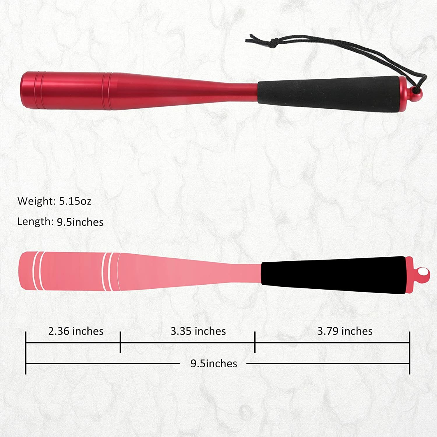 Used Fish Bat Maxcatch Fishing Priest Aluminum Fish Bat 9.5inch (24cm)/ 25mm with EVA ...