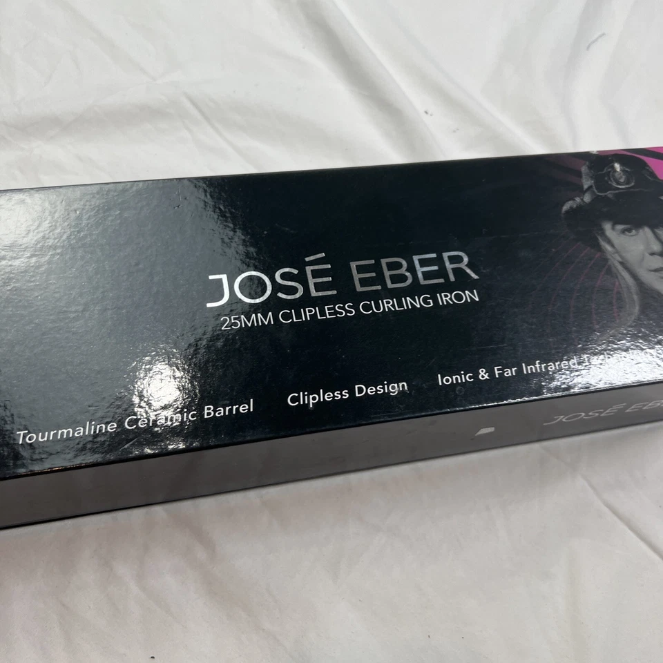 Jose Eber zebra Clipleas Curling Iron, Pink, 25mm  A09062. Glove missing - Image 2 of 4
