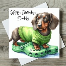 Personalised Pet Birthday Card Funny DOG Mum Dad Friend  Dachshund Sausage Dog