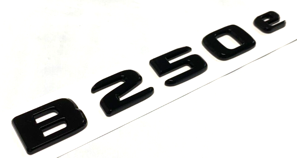 BLACK B250e FOR MERCEDES REAR TRUNK EMBLEM BADGE NAMEPLATE DECAL LETTERS
