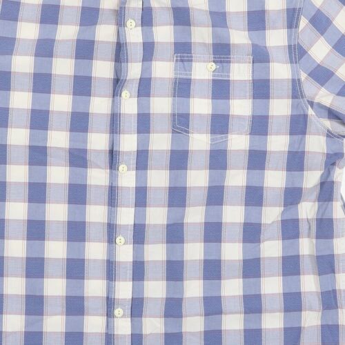 Boston Crew Mens Blue Check Cotton blend Size XL Collared - Picture 10 of 12