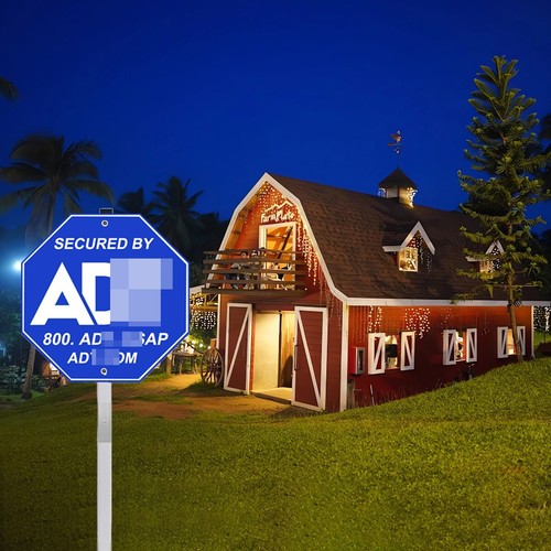 1 Pack AD Security Sign,10" x 10" Aluminum Sign with 28" Metal Stake - Picture 7 of 7
