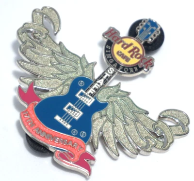 Hard Rock Cafe Pins - Vintage HRC Singapore "Staff" WINGED Guitar Limited Ed 100 - Image 1 of 2