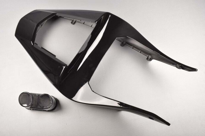 Carénage arrière noir pour YAMAHA YZF R1 look dynamique sur route avec le feu fumé 2000 2001