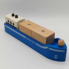 Sodor Bay Cargo Ship Wooden Railway Thomas  Friends 1993 First Ed. LC99059 VGU