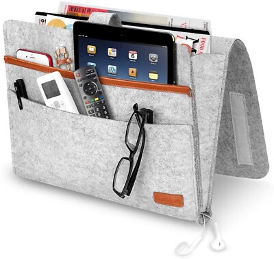 Filz Nachttisch Aufbewahrung Organizer Bett Schreibtisch Tasche Sofa TV Fernbedienung Bett Halter