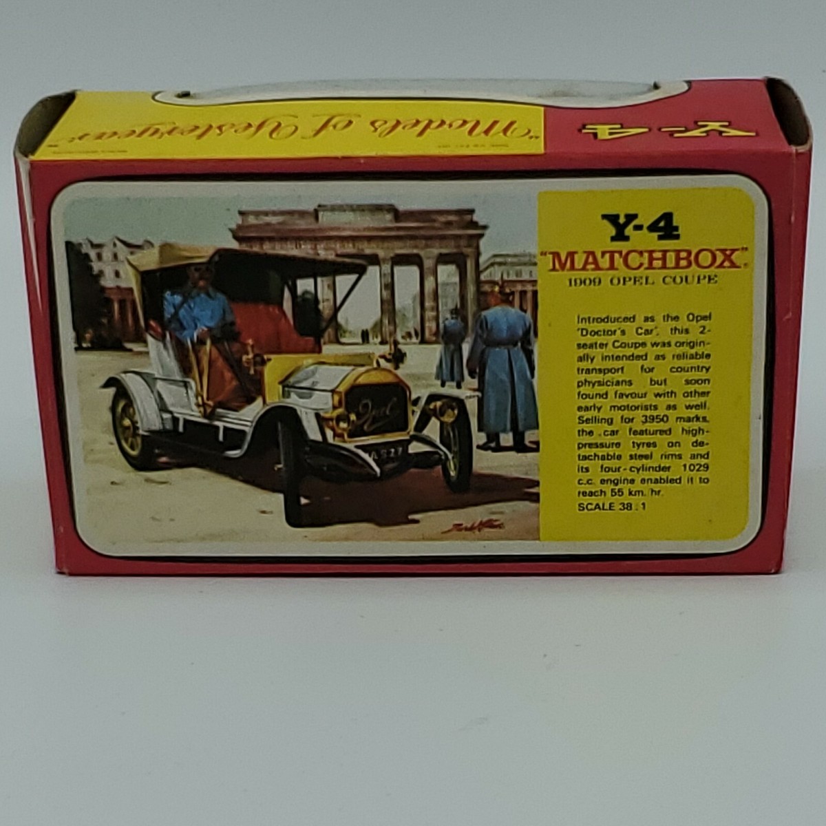 ヴィンテージ マッチボックス　1909 オペル クーペ　Y-4 Vintage Lesney Matchbox Models of Yesteryear #Y4 1909 Opel Coupe