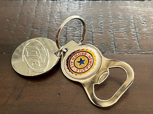 NEWCASTLE BROWN ALE KEY CHAIN BOTTLE OPENER  + MILLER LITE  DISC FOB