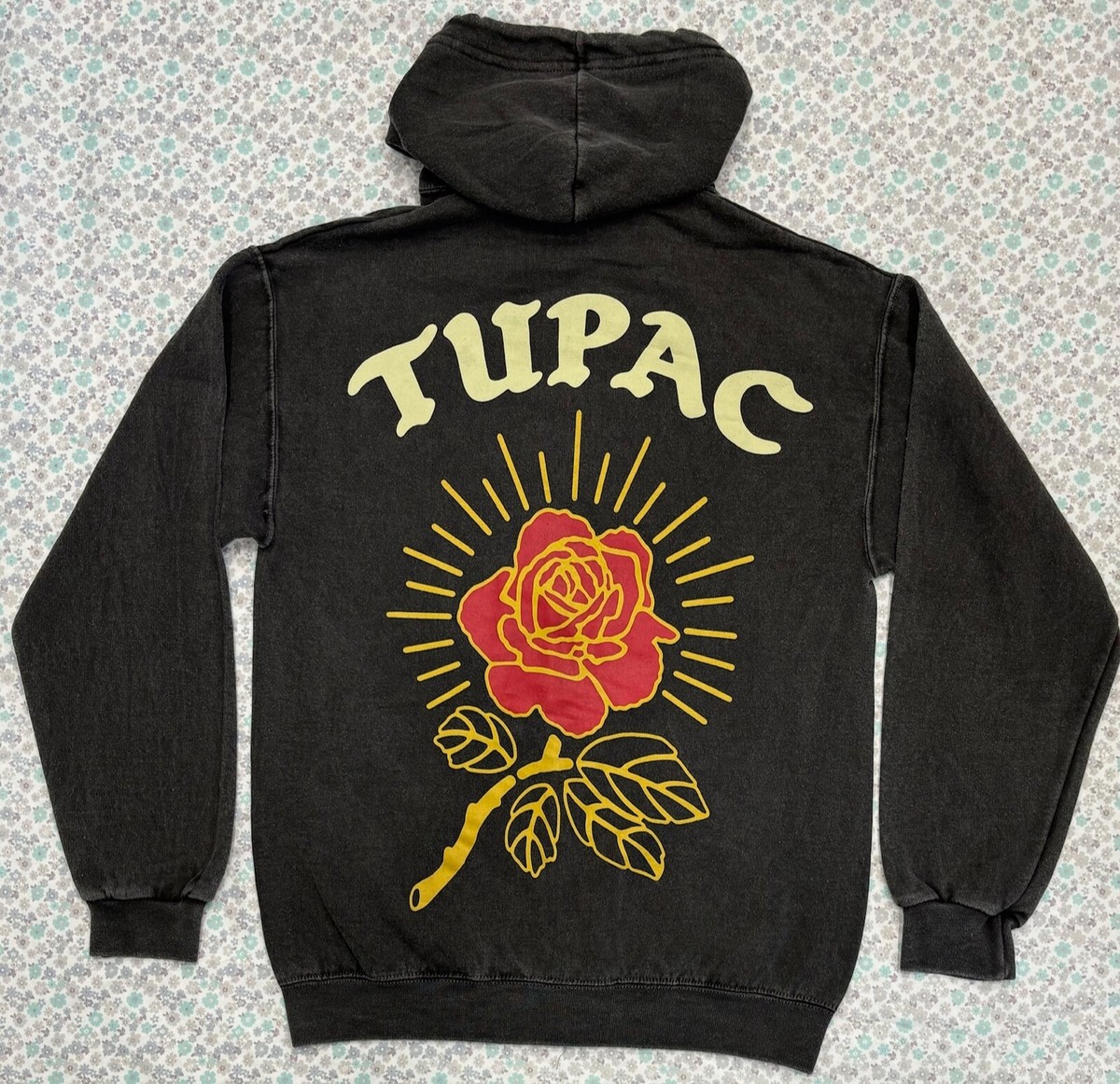 Urban Outfitters Tupac Roses Washed Full Zip Hoodie Sweatshirt | eBay