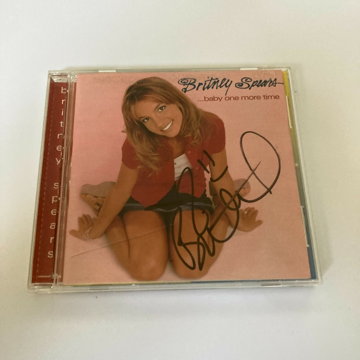 Britney Spears Signed 1998 First Album Baby One More Time Music CD