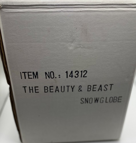 Disney Musical Snow Globe Beauty And The Beast Belle Castle Cogsworth With Box - Picture 9 of 10