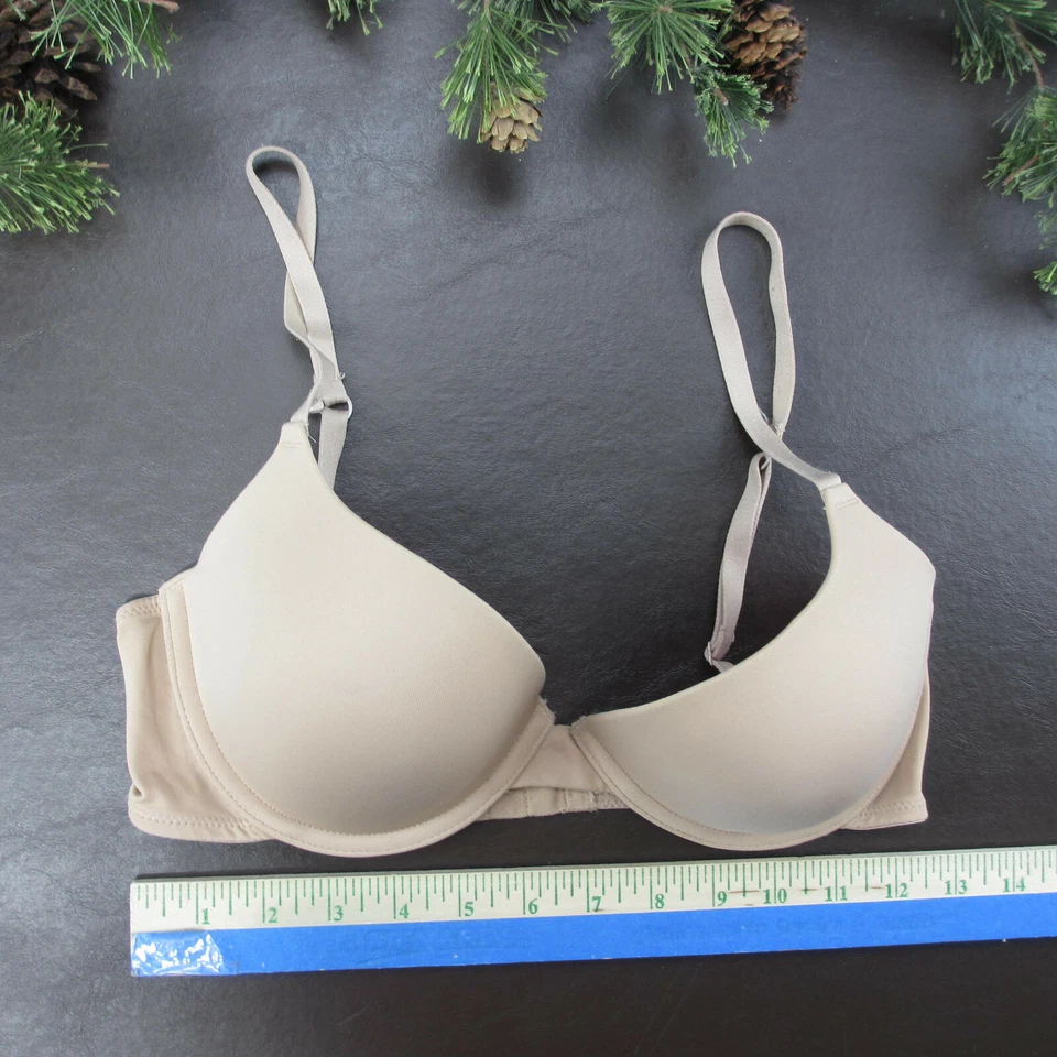 Sujetador Flirtitude Talla 36C Tostado Acolchado Inalámbrico Cierre Ajustable Espalda Foto 2 de 4