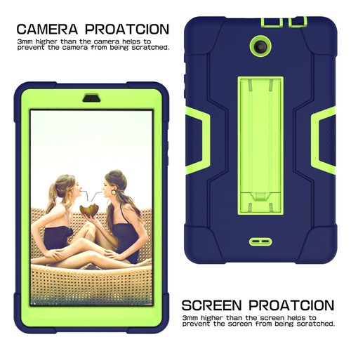 For Alcatel 3T/Joy 2 8 Inch Shockproof Defender Rubber Hard Kickstand Case Cover - Picture 14 of 91