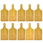 10 Pack Bamboo Cheese Board, 11" Round Wooden Serving Tray, Plain Cutting Board