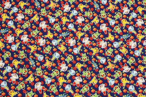 Pocket Monster Pokemon W Pikachu Fabric printed in Korea by the Half Yard - Picture 2 of 10