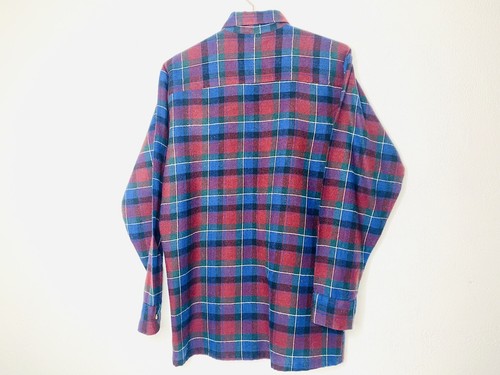 Vintage Van Heusen Flannel Shirt Mens M Winterweights 90s Grunge Plaid Pockets - Picture 6 of 9
