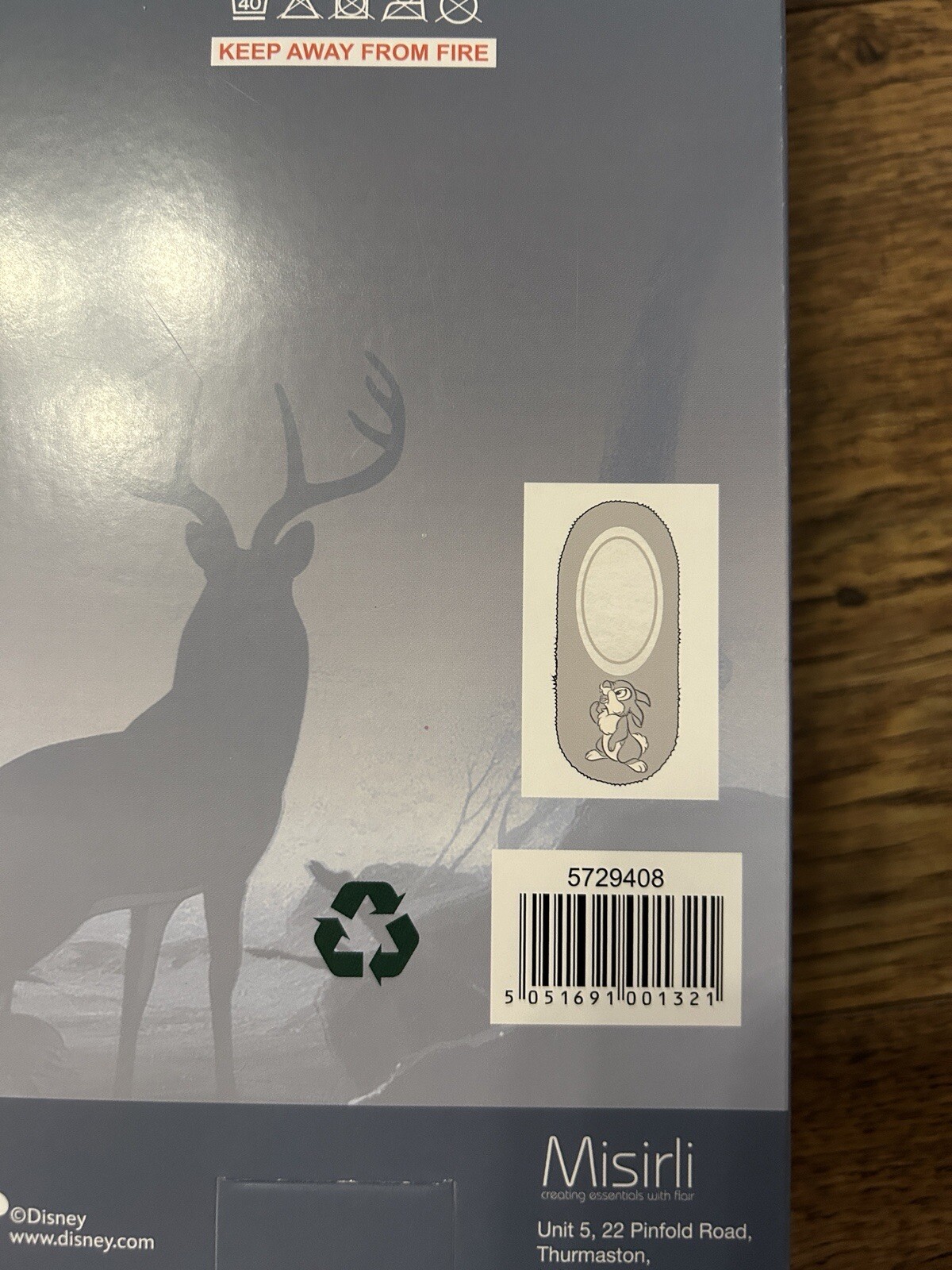 Thumper Bambi Disney Slipper Socks Ladies Size 48 New In Box 3 pairs