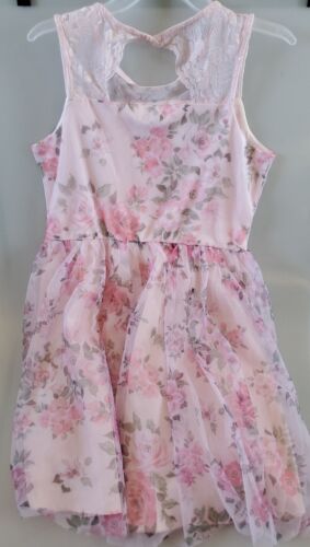 Zenzi Girls' Sleeveless Floral Ombre Dress with Lace Back Size XXL 18 - Picture 3 of 3