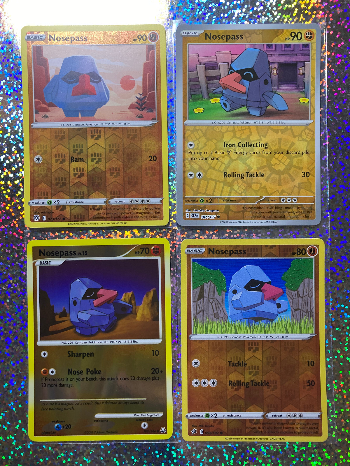 Pokemon TCG Reverse Holo Nosepass: Legends Awakened 109/146; 096/192; 073/172