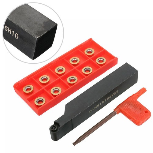 Portaherramientas de torneado externo CNC SRAPR1616H10-16 mm + 10 piezas RPMW1003MO inserto redondo - Imagen 22 de 24