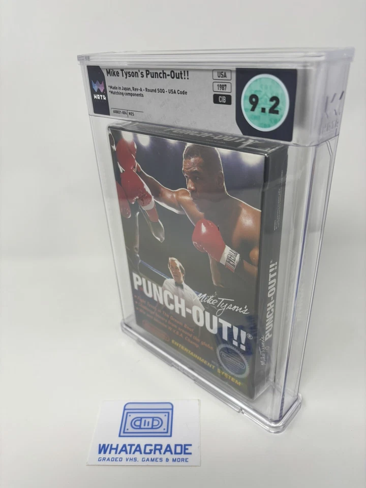 Mike Tyson’s Punch-Out!! 💎 9.2 WATA Graduado Nintendo NES con 9.6 CARRITO 💎 Fresco Foto 3 de 4