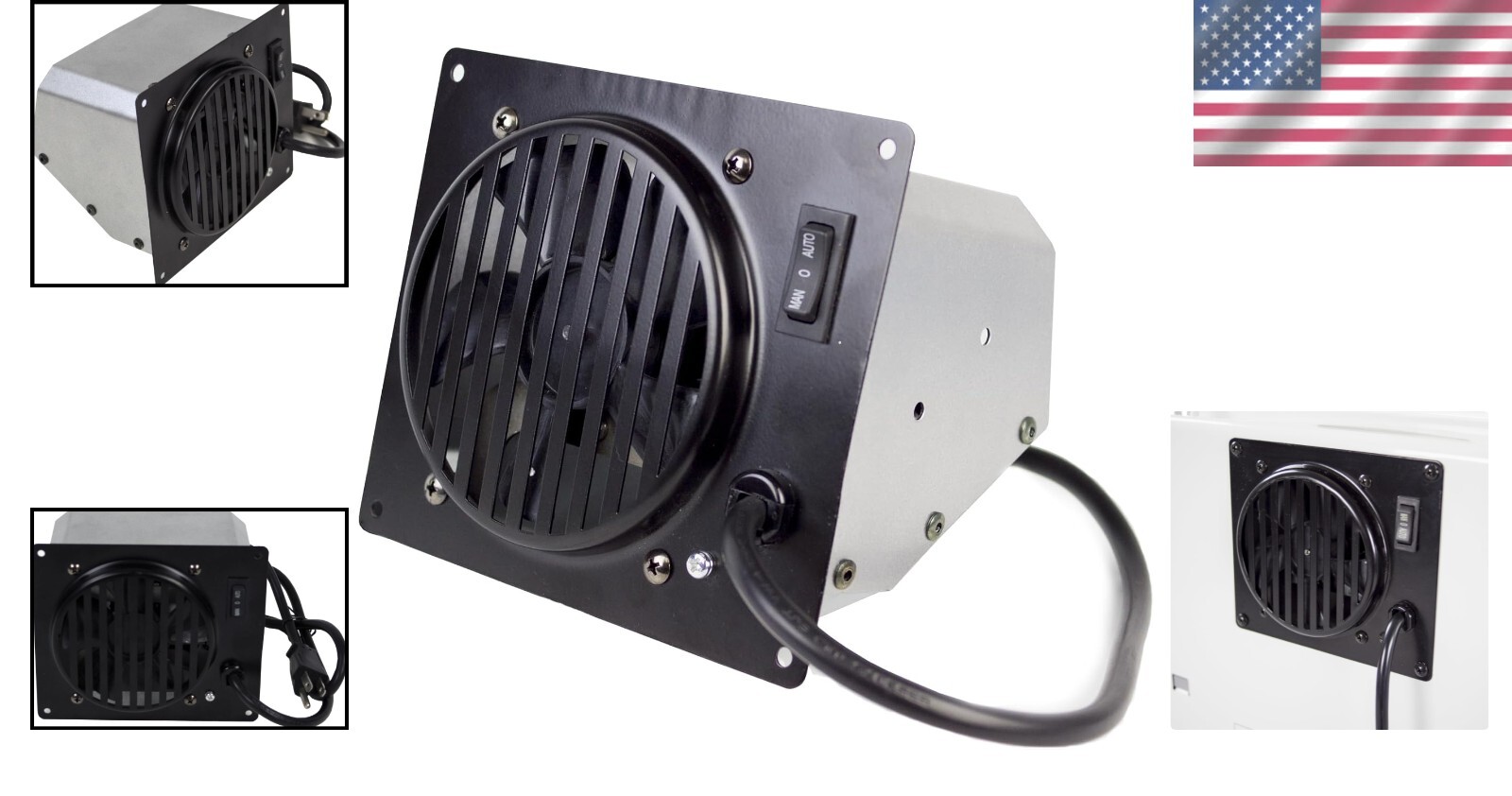 Powerful 21.6W Vent-Free Wall Fan with Automatic Heating Comfort Features