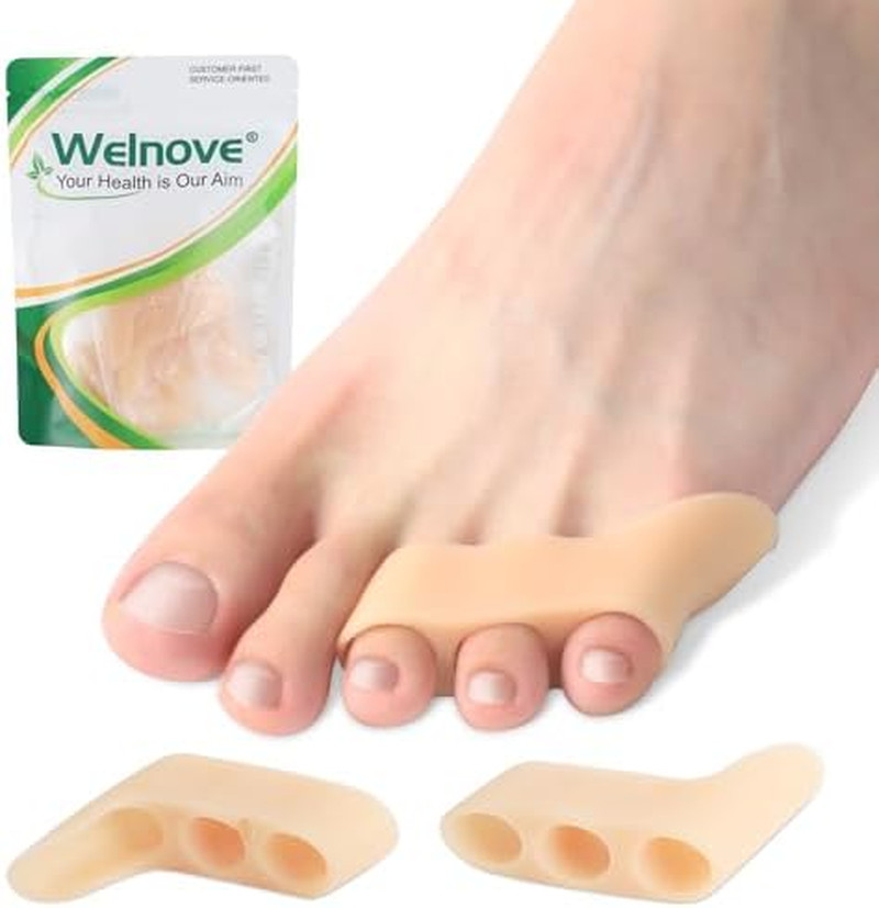 Separadores de gel para dedo pequeño, 8 pzas, alivio y protección beige